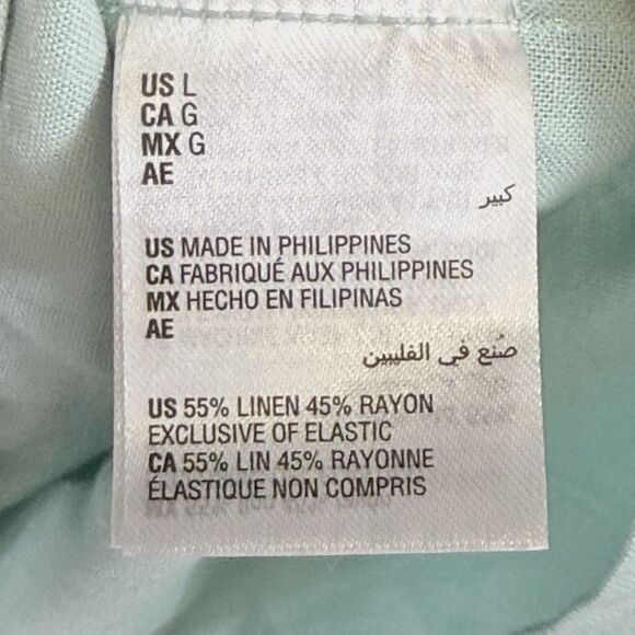 State of Day Intimates Mint Green Linen Blend Tank Shirt Top Women's Large NEW - Picture 5 of 7